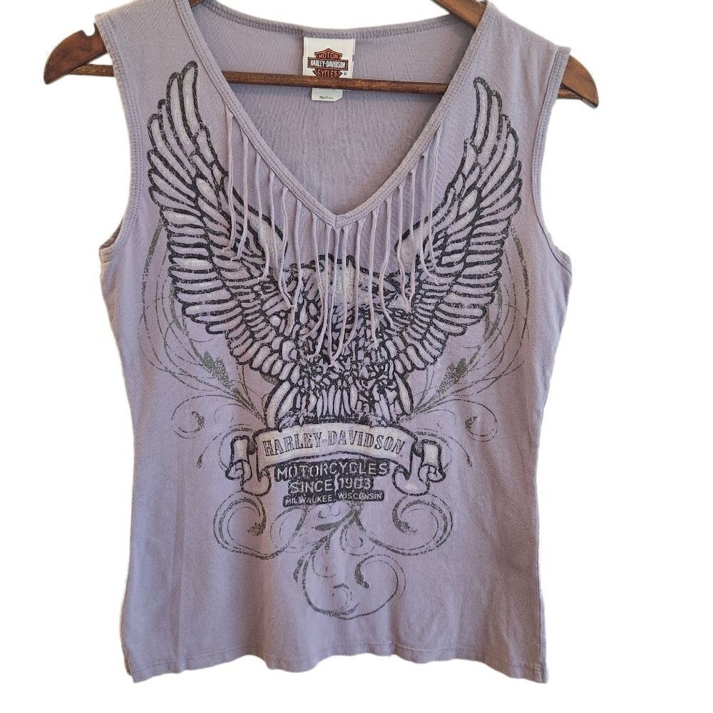 HARLEY Davidson Tank with Tassels Size Medium